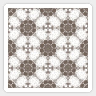 Abstract geometrical pattern, retro vintage antique coffee moroccan Sticker